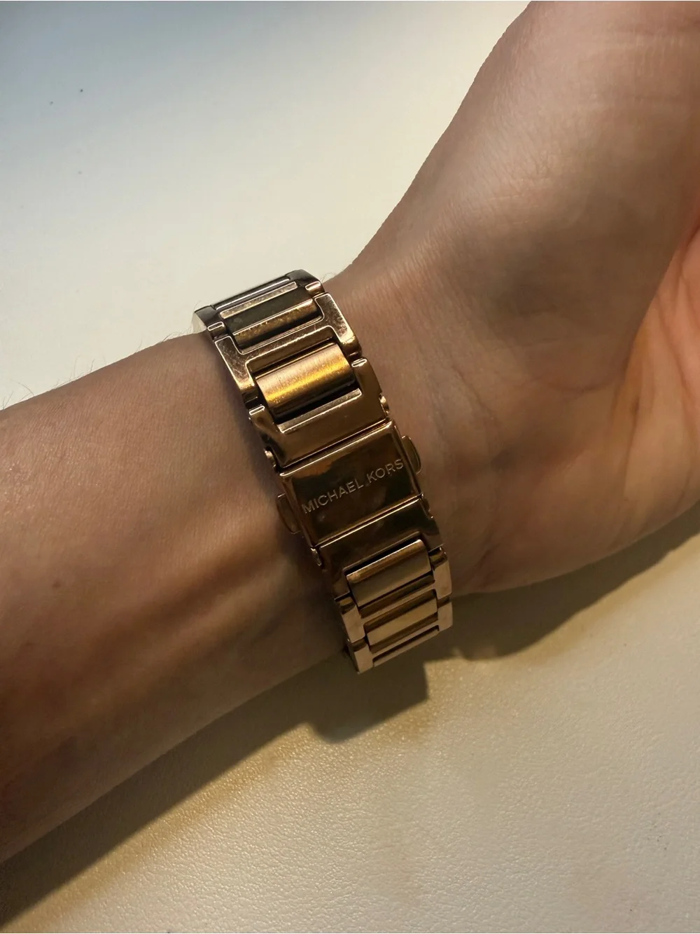 Michael Kors Rose Gold Watch with Navy Dial